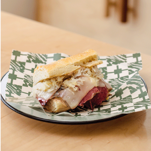 a - Pastrami Reuben Sando
